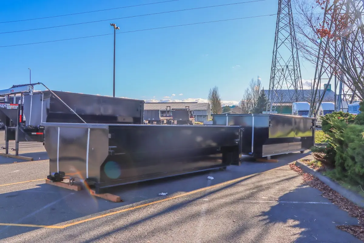 Roll-off dumpster ready for waste disposal at job site for Estate Cleanout Dumpster Rental in Kathleen